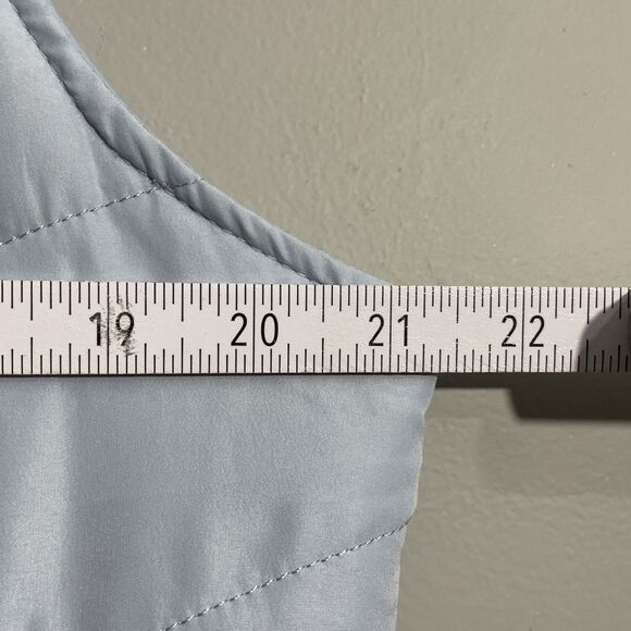 Christopher & Banks Powder Blue Vest XL Zip Front Pockets Soft Pastel Layering - Picture 9 of 11